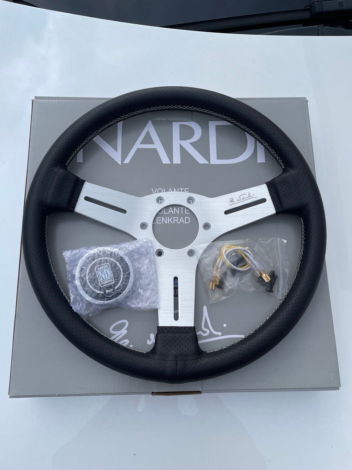 Silver Nardi Steering Wheel