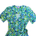 Lilly Pulitzer Kessler Silk Jersey Wrap Dress Blue Green Spotted