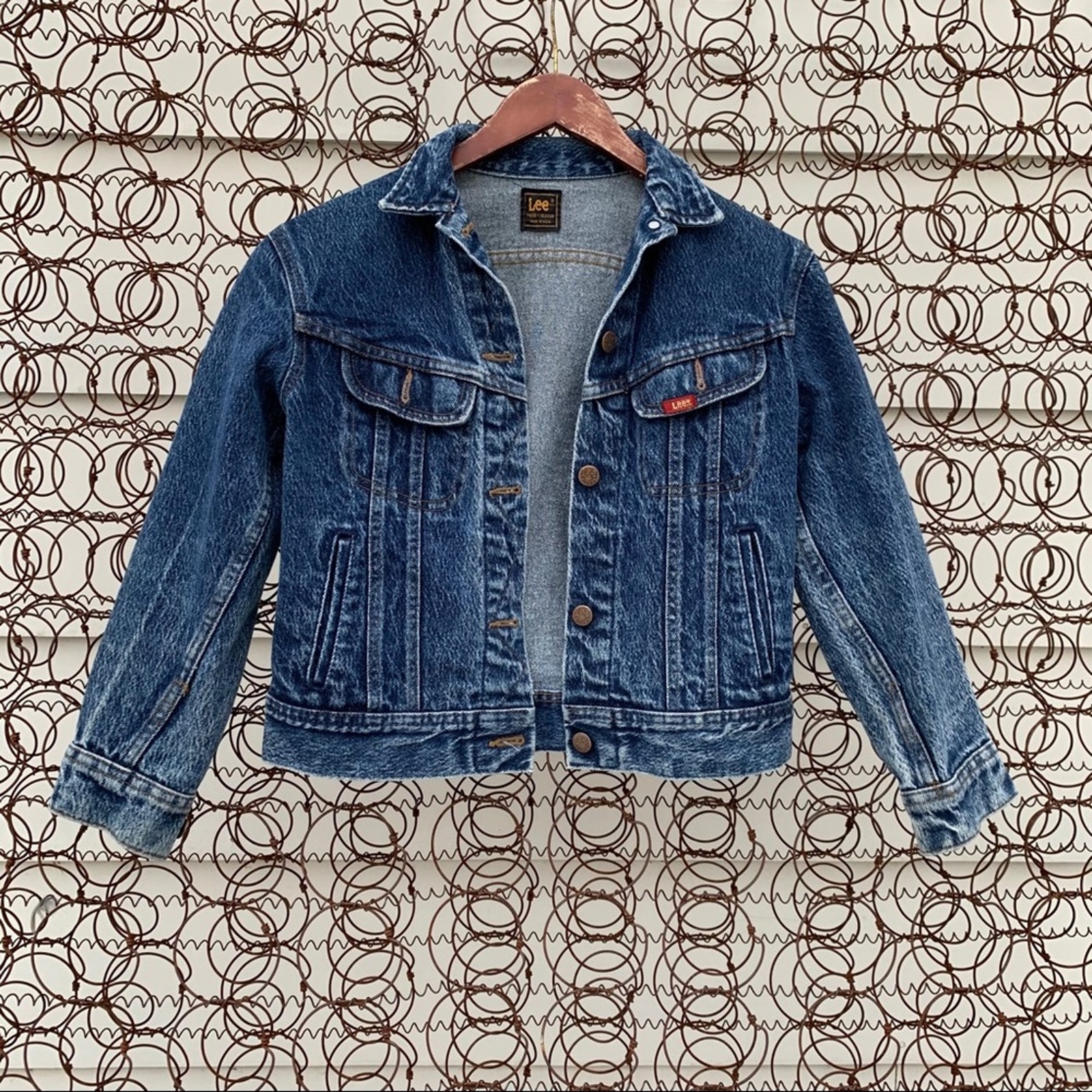 Vintage Lee denim jean trucker jacket Black Label
