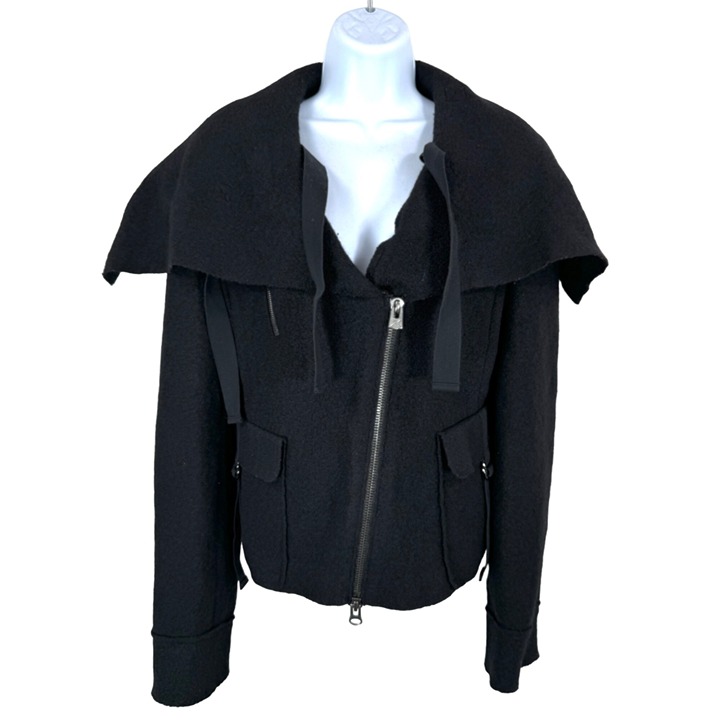 Armani Exchange 100% Wool moto Jacket black sz L