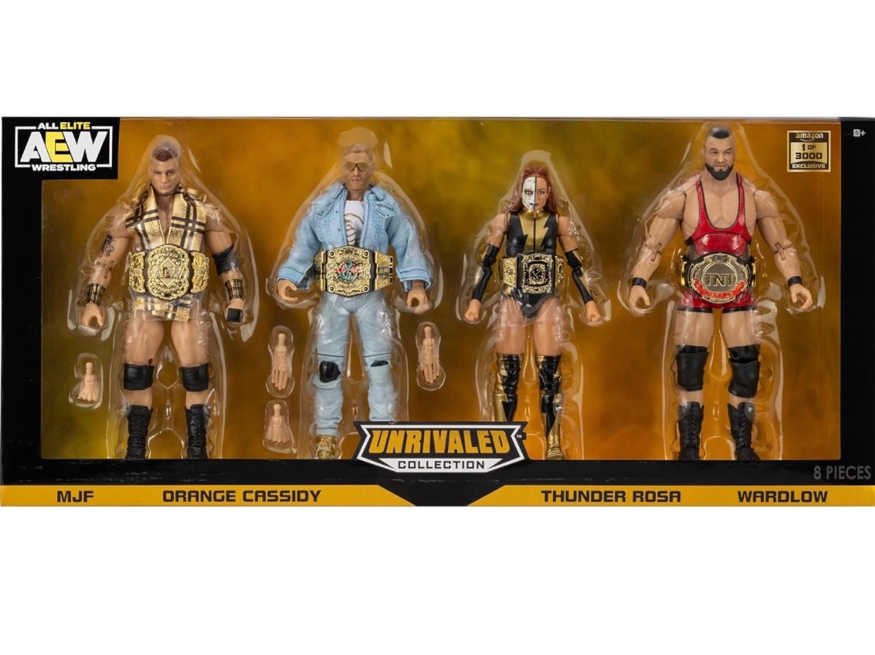 AEW unrivaled limited edition 4 pack of wrestling figures