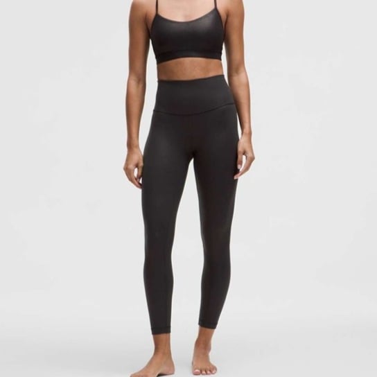 Lululemon Align High-Rise Pant 25 *Shimmer* Luxe Shine Black / Size 10/ LW5GJNS