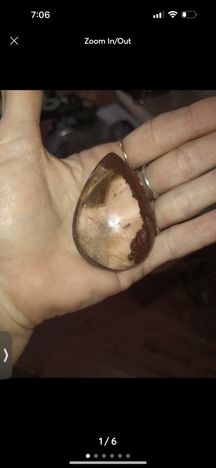 Garden quartz teardrop