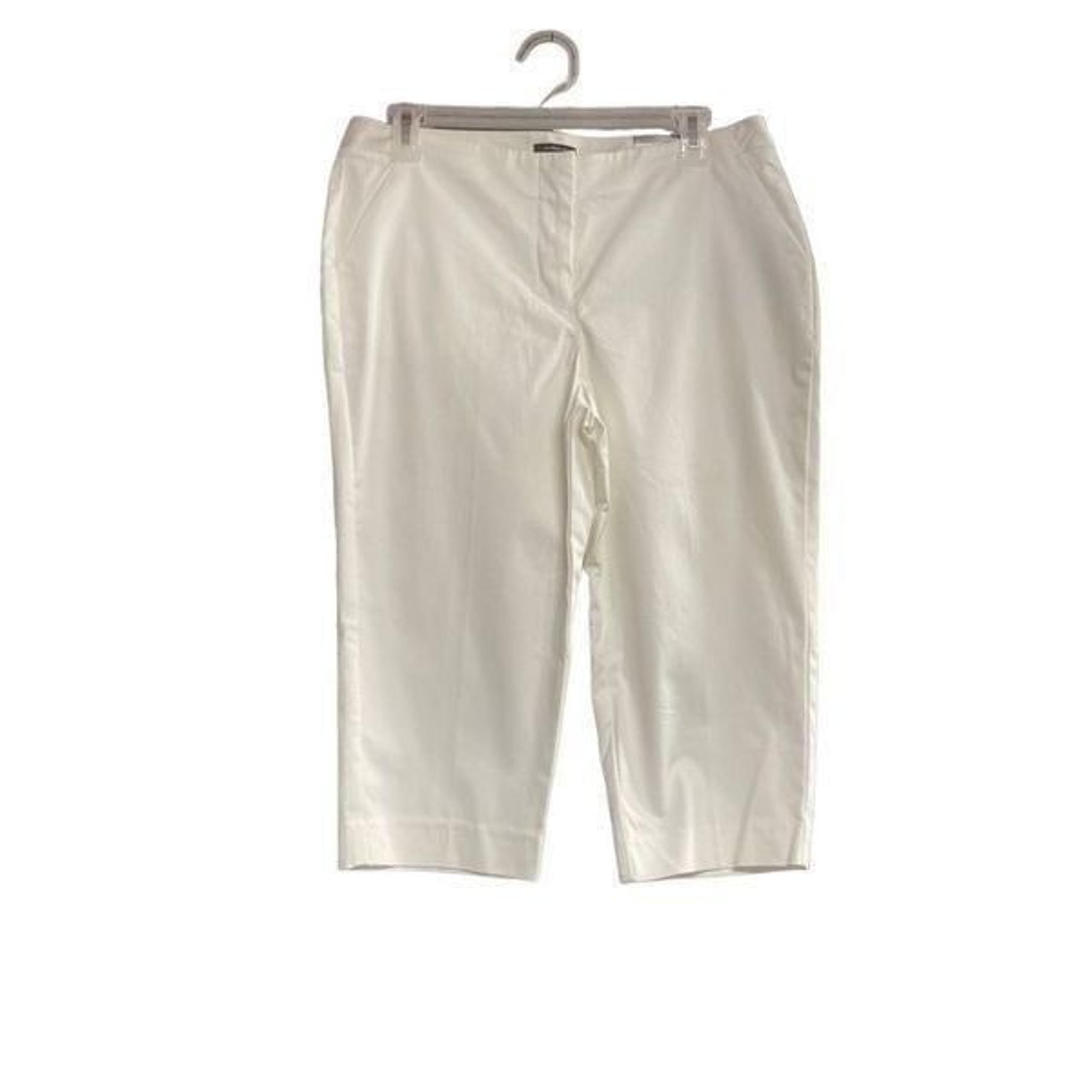 WORTHINGTON Women’s Modern Fit Cropped Pants White Size 6/8 Petite New With Tags