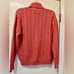 Cable Knit Turtleneck Sweater Cotton Salmon Coral color