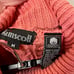 Cable Knit Turtleneck Sweater Cotton Salmon Coral color