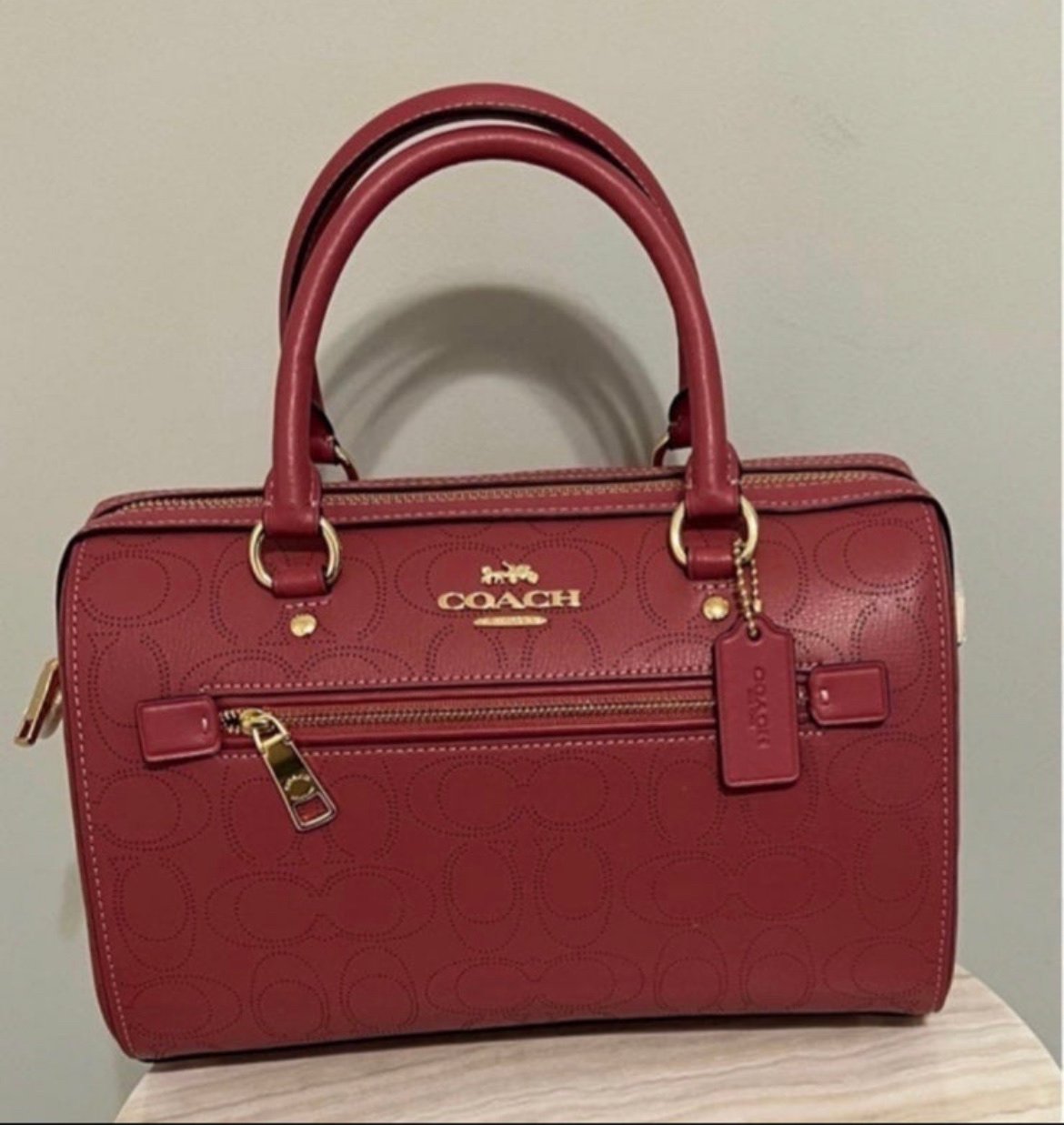 NEW! Coach Rowan Satchel In Signature Leather