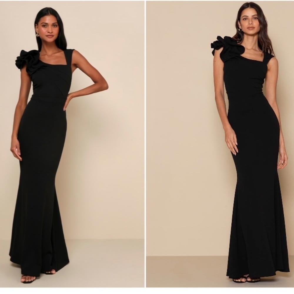 LULU's Prom Wedding Special Event Classic Minimalistic Chic Modern Maxi Dress