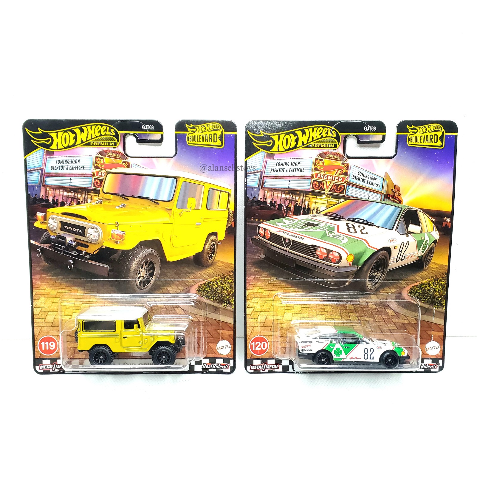 NEW 2025 Hot Wheels Premium Boulevard Series #119 Toyota Land Cruiser FJ43 & #12