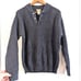 L.L. BEAN Men's Navy Chunky Ribbed Henley Sweater size medium