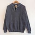 L.L. BEAN Men's Navy Chunky Ribbed Henley Sweater size medium