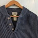 L.L. BEAN Men's Navy Chunky Ribbed Henley Sweater size medium