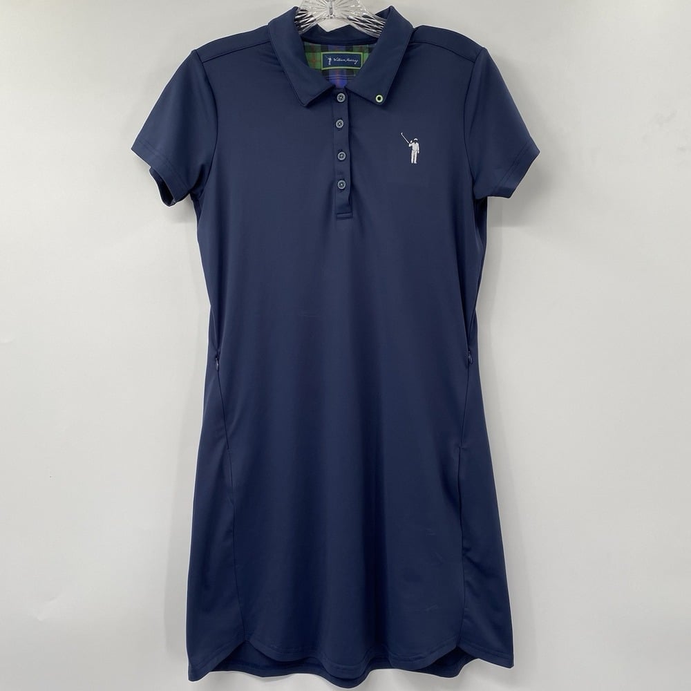 William Murray Women's Small Navy Blue Short Sleeve Polo Golf Dress