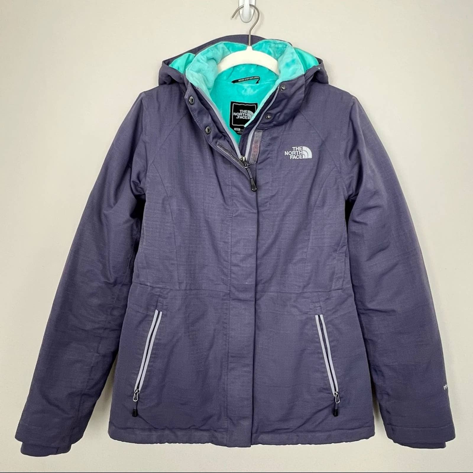 North Face Apex shops Elevation Jacket Greystone Blue Sherpa Insulated Ski Snow Cozy S