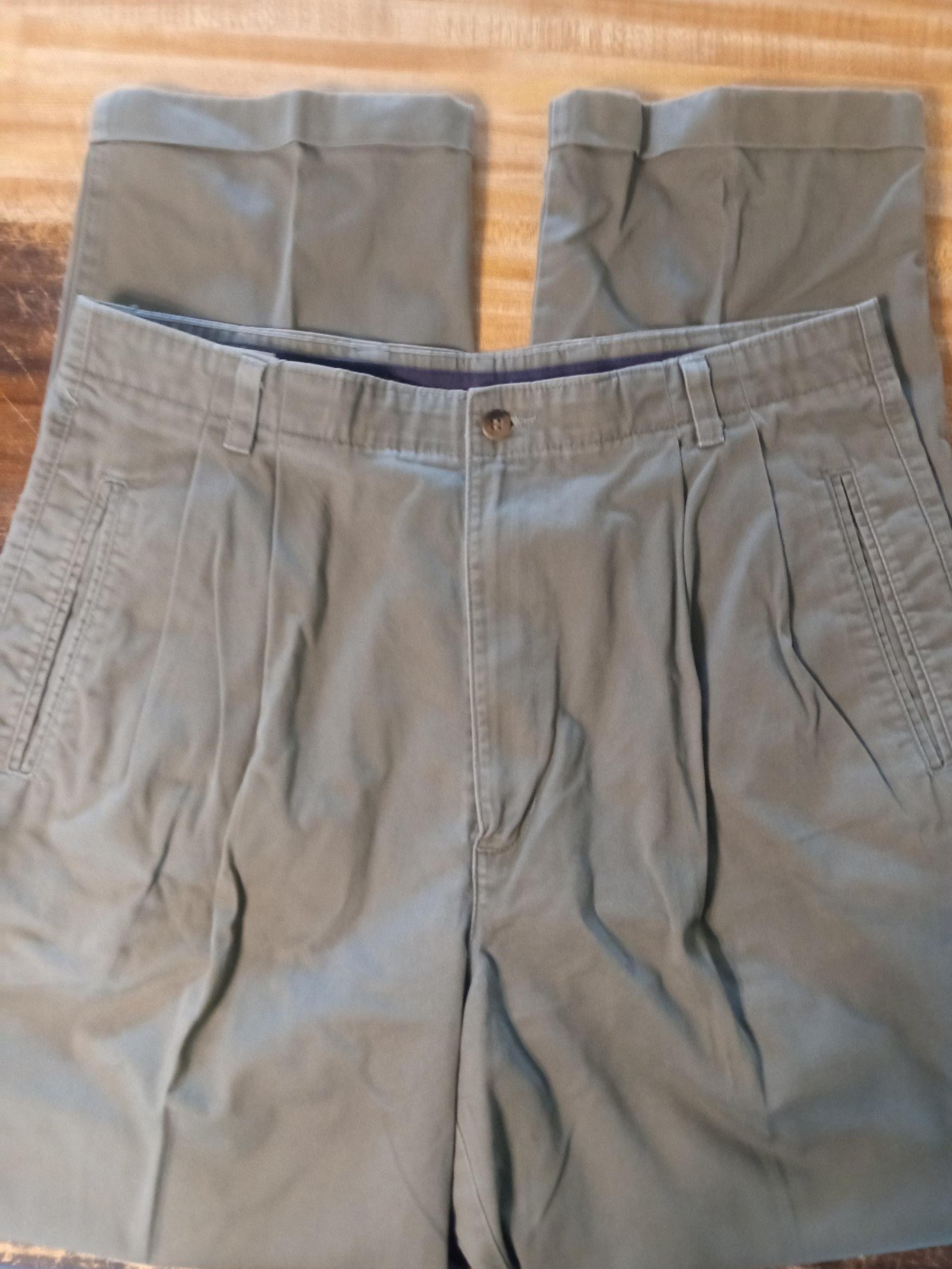 Dockers Relaxed Fit With Pleated Front Light Army Green in Color