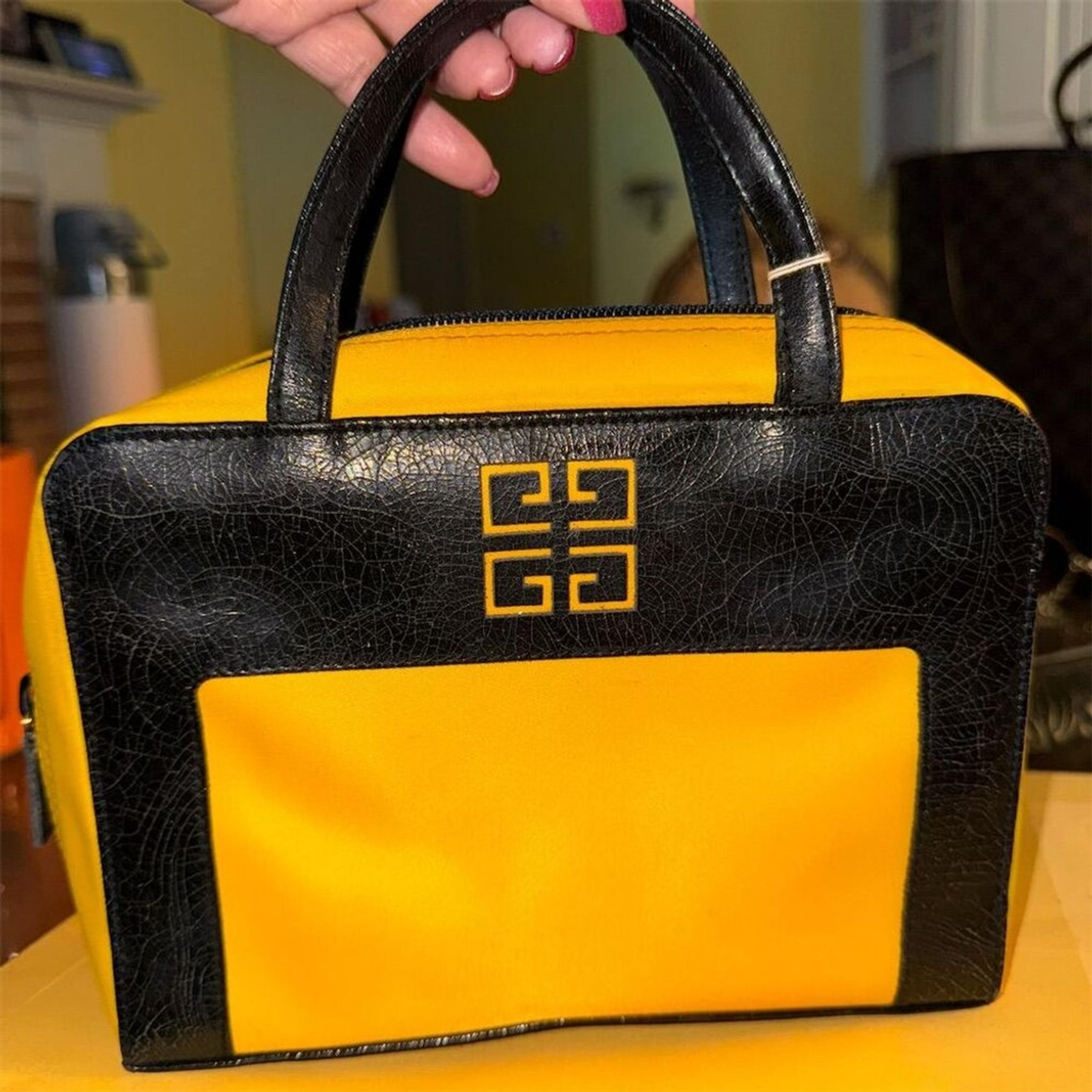 Givenchy Yellow & Black Leather mini Handbag