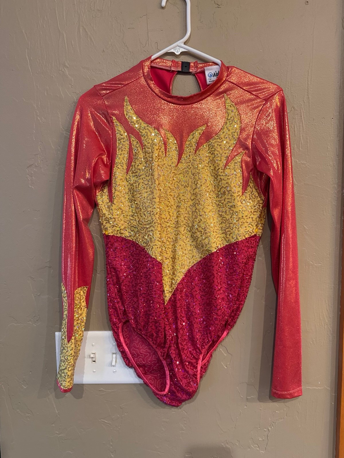 Adult medium flame leotard costume