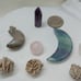 Crystal bundle with moons,desert rose,mini spheres and point