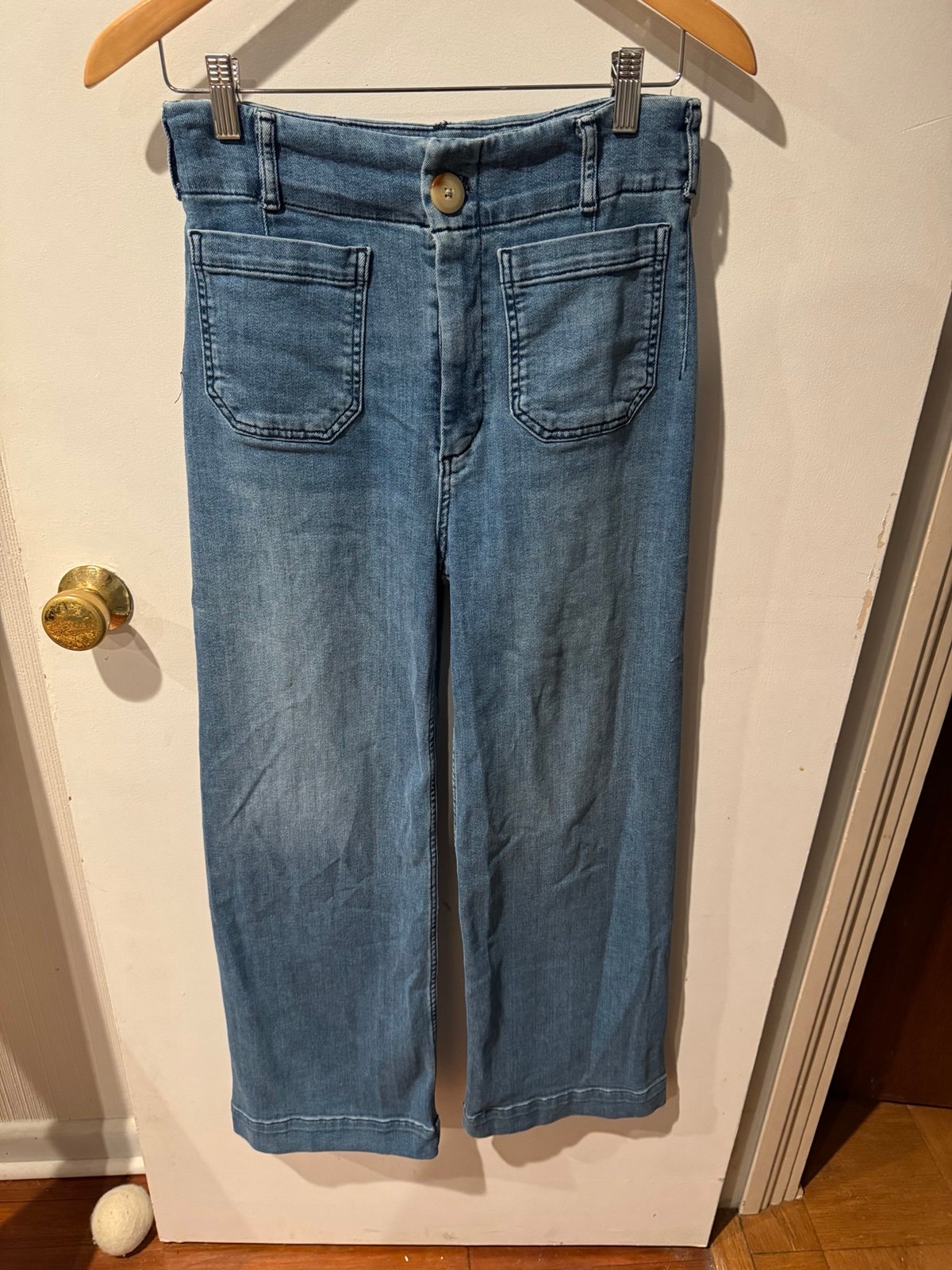Maeve The Colette Crop High-Rise Wide-Leg Jean size 27T