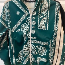 Palm Angels Bandana Track Jacket Green SMALL