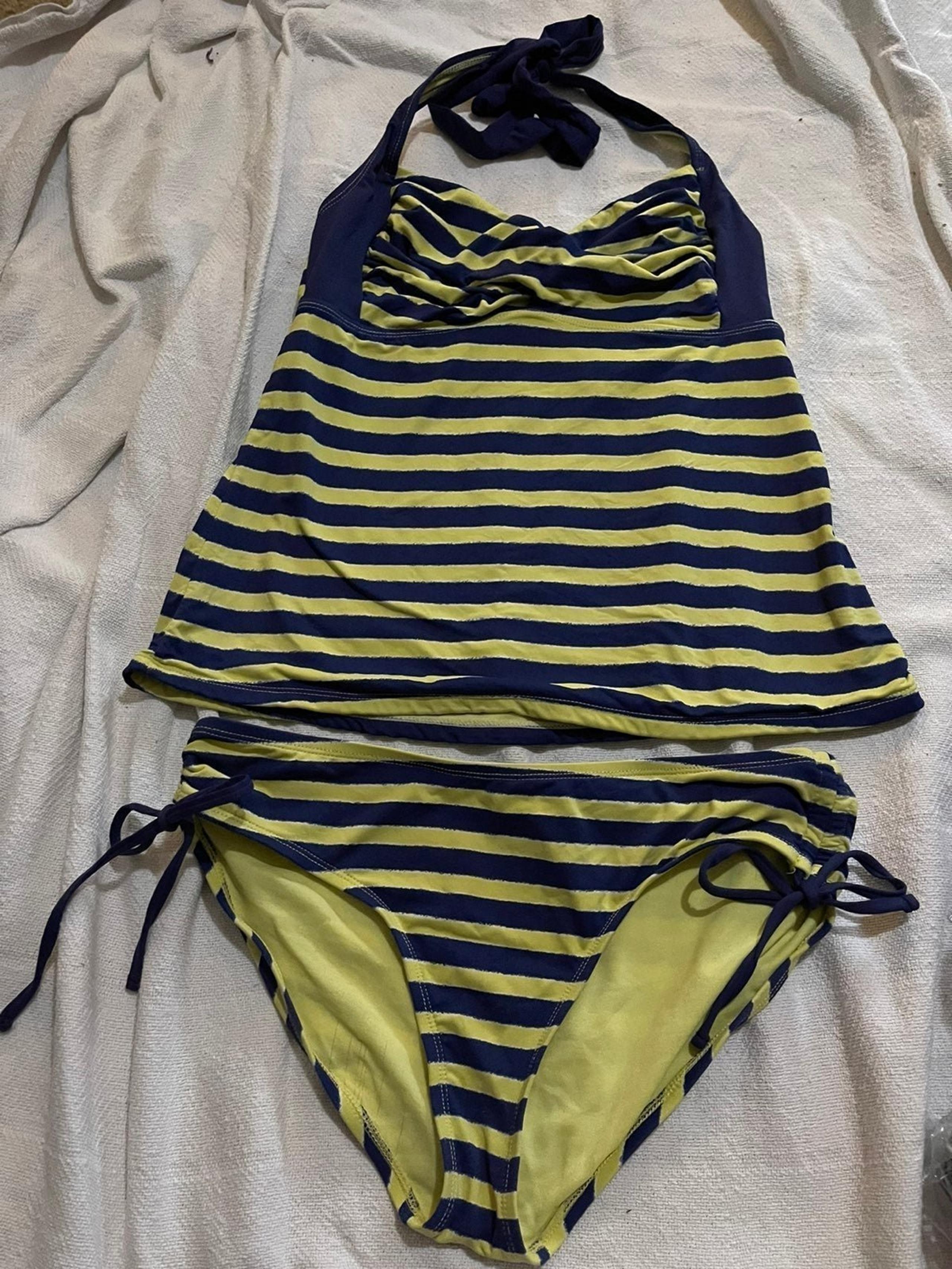 Loft 2 piece stripped Swimsuit M