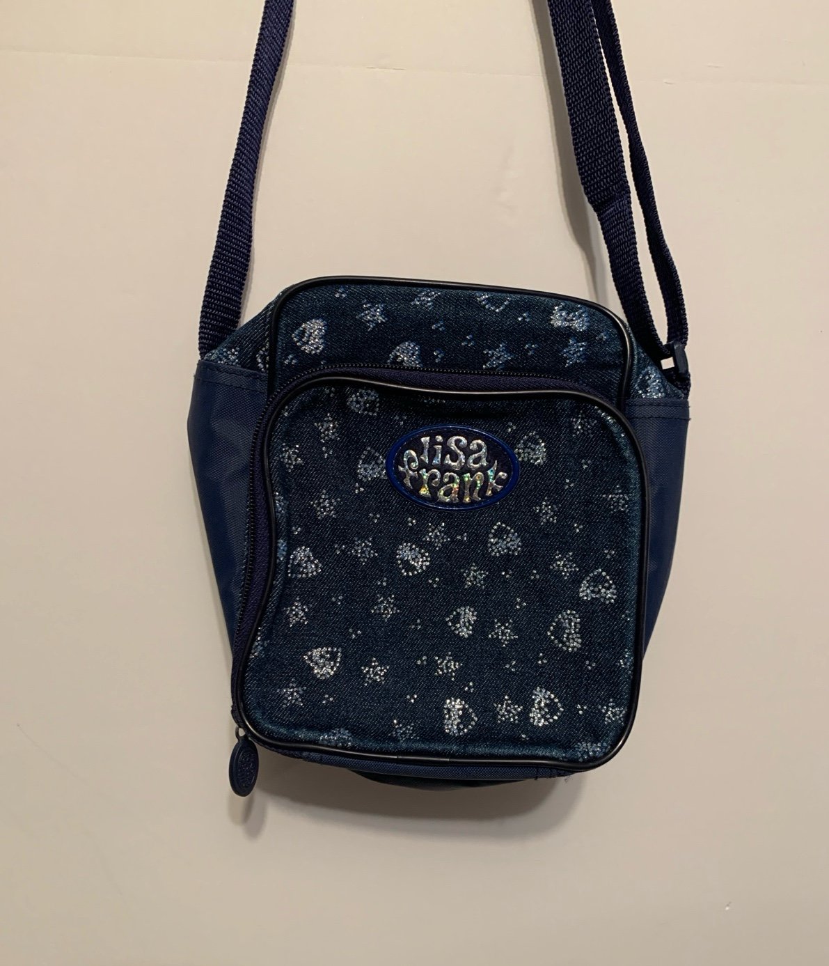 Lisa Frank Denim Glitter Purse Lunch Bag Box Vintage Y2K