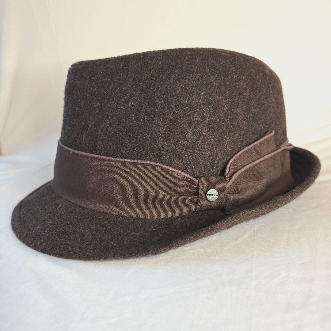 Stetson Brown Wool Fedora Hat S/M