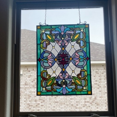 Stained Glass Window Hangings Victorian Style Window Panels Suncatchers