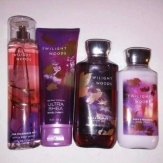 Set of 4 Bath & Body Works Cream Lotion Body Wash Gel Fragrance Spray Mist Twili