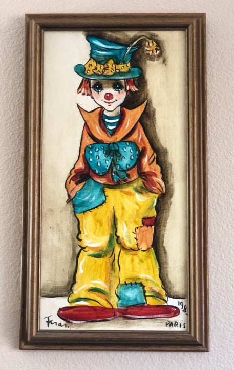 Paris 1985 Art Oil Paintings Clown
