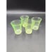 Uranium Vaseline Glass Shot Glasses Glows Under Black Light Set Of 4