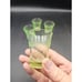 Uranium Vaseline Glass Shot Glasses Glows Under Black Light Set Of 4