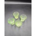 Uranium Vaseline Glass Shot Glasses Glows Under Black Light Set Of 4