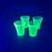 Uranium Vaseline Glass Shot Glasses Glows Under Black Light Set Of 4