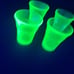 Uranium Vaseline Glass Shot Glasses Glows Under Black Light Set Of 4