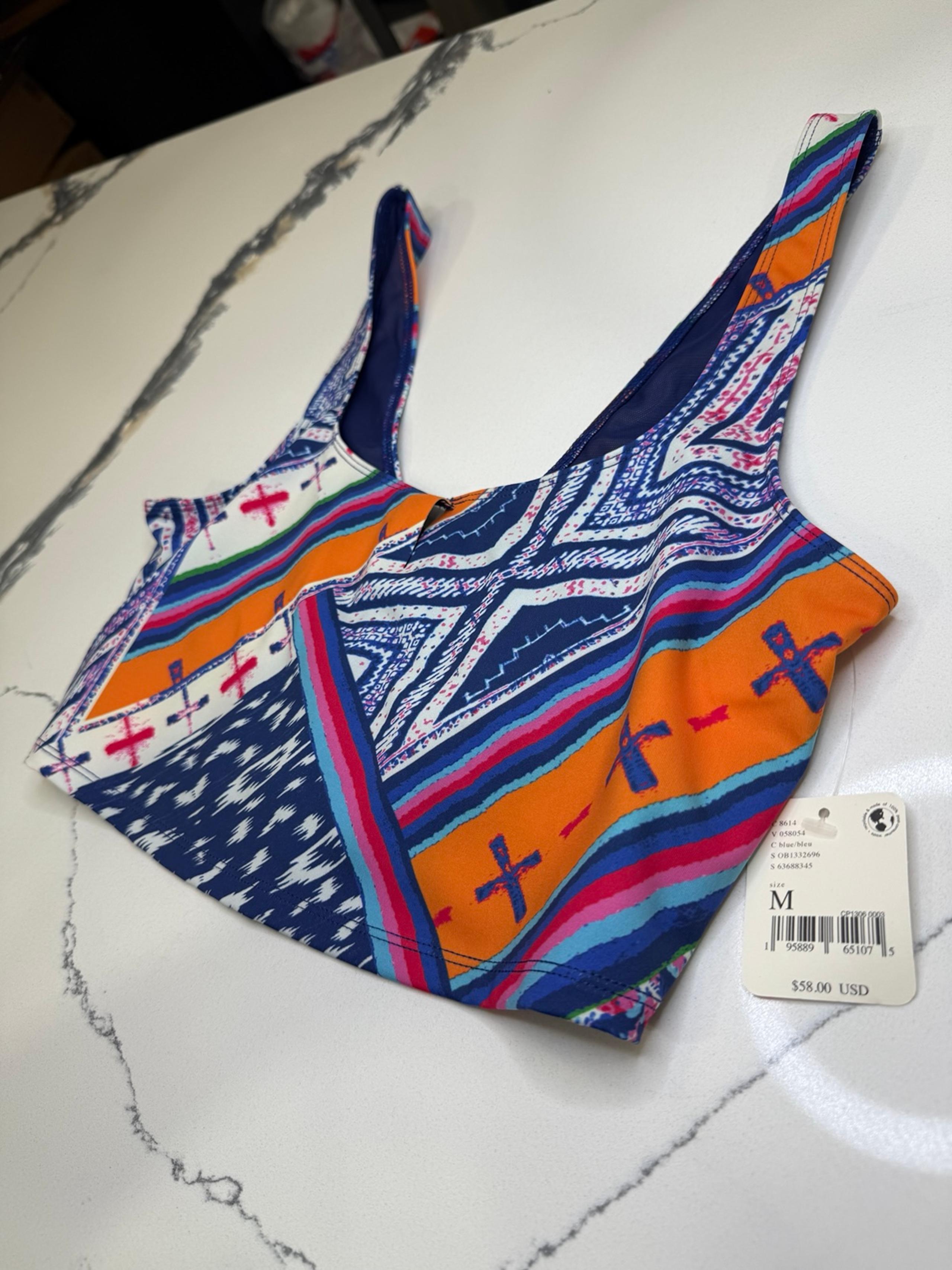Free People Women's Sports Bra Top Size M Training Gym NWT Blue