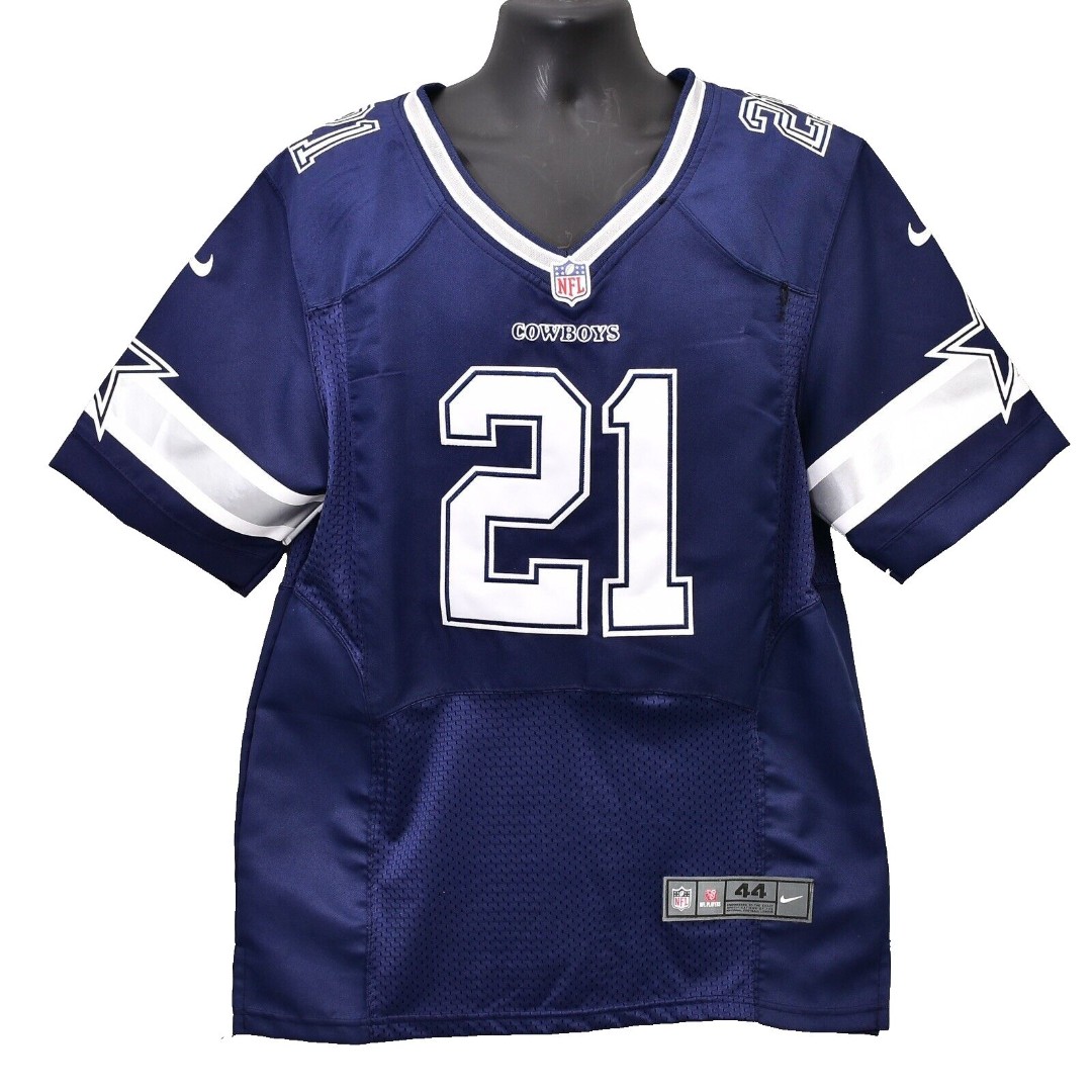 ELLIOTT JERSEY MENS SIZE 44 BLUE NIKE NFL ON FIELD DALLAS COWBOYS SEWN STITCHED
