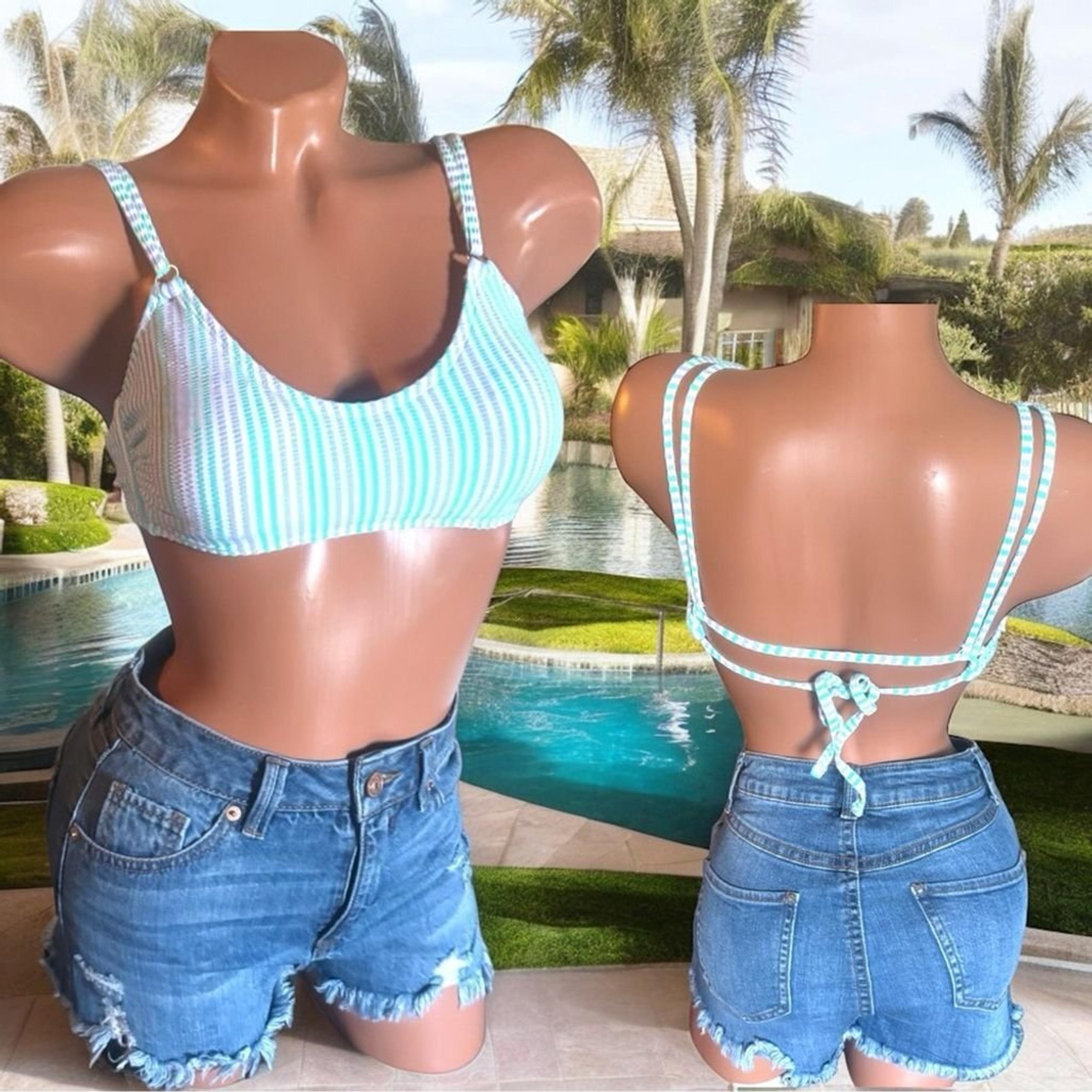 Xhilaration Swimwear l Bikini Top l Double-shoulder strap l Tie-back l S l EUC
