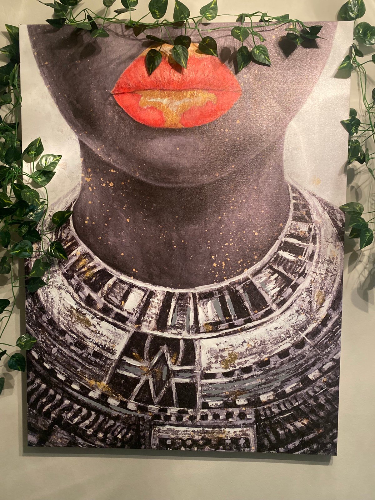 Large Native African American Woman Canvas Ready To Hang • 24 x32