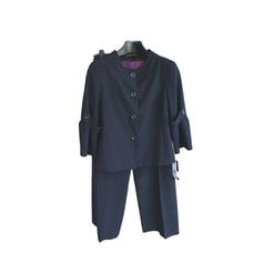 Signature Larry Levine Suit Pantsuit Navy Blue Size 10 w/ tags Dark 92140 Pant