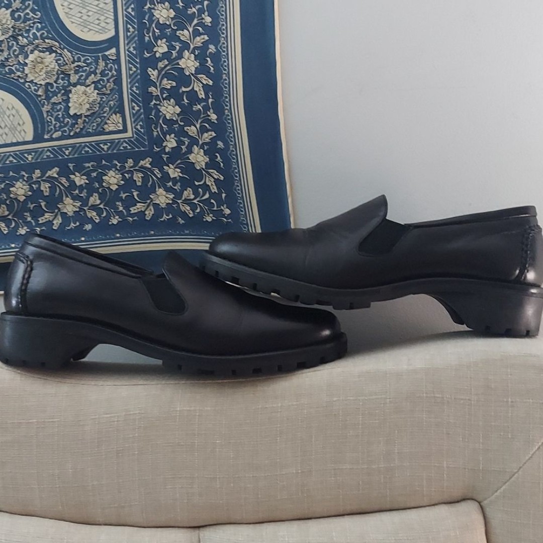 Cole Haan Country Loafers Black Leather Slip On Comfort Shoe Penny Sz 7