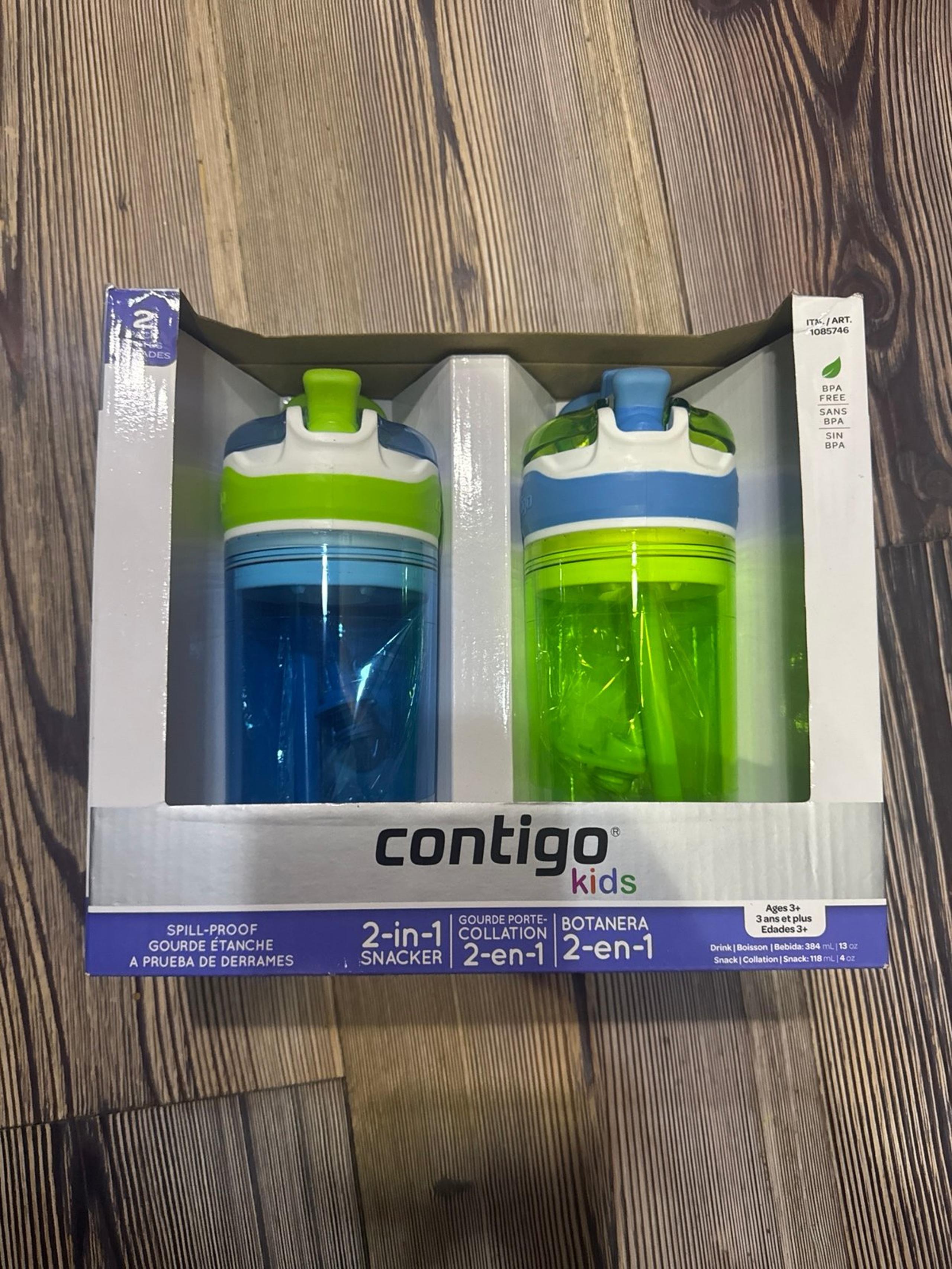 New contigo 2 pack 2 in 1 snacker Contigo Kids Snack On The Go Water bottles