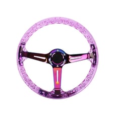Universal 6-Hole 350mm Deep Dish Purple Crystal Bubble Neo Spoke Steering Wheel