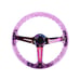 Universal 6-Hole 350mm Deep Dish Purple Crystal Bubble Neo Spoke Steering Wheel