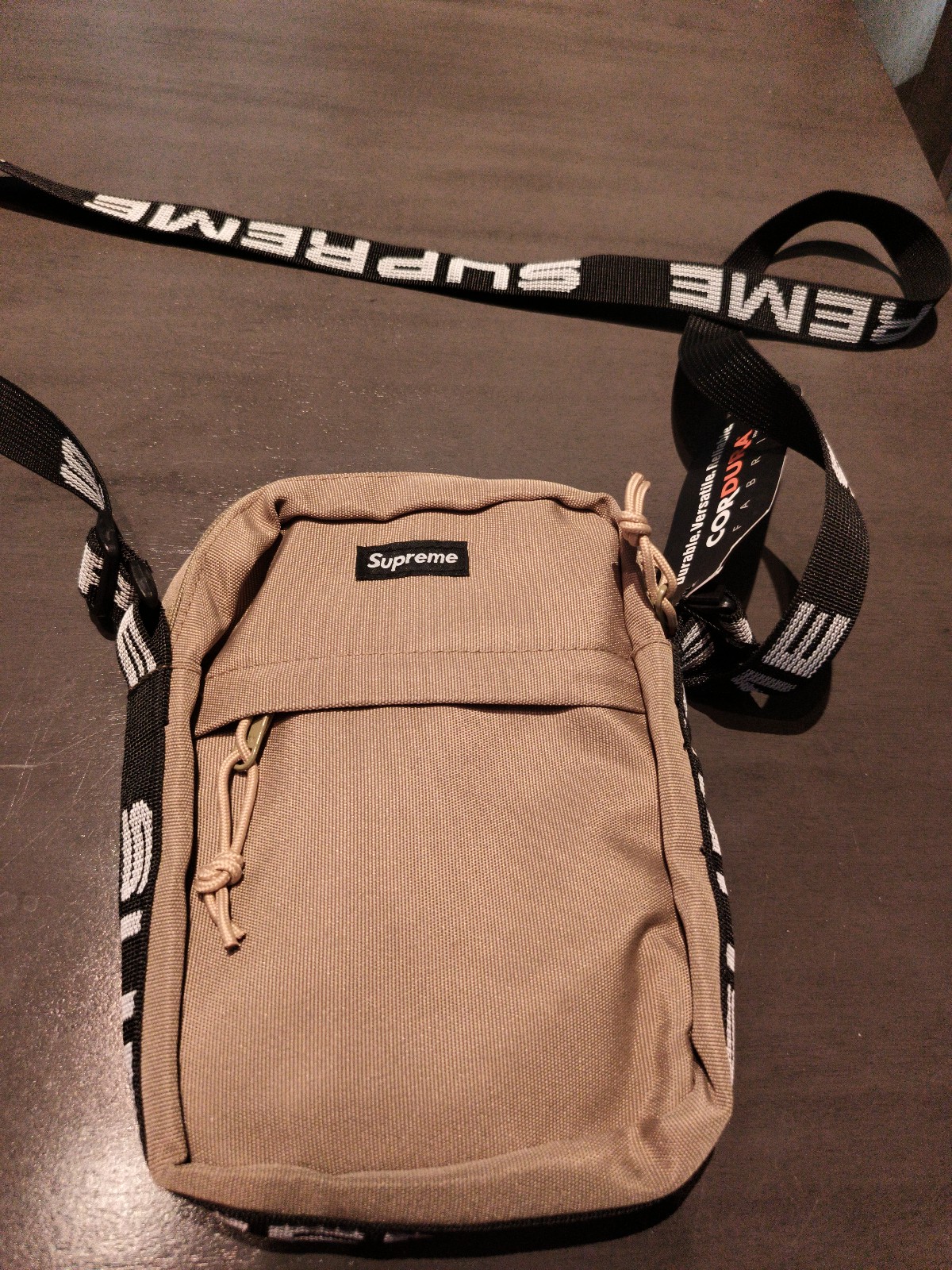 Supreme shoulder bag unisex light brown