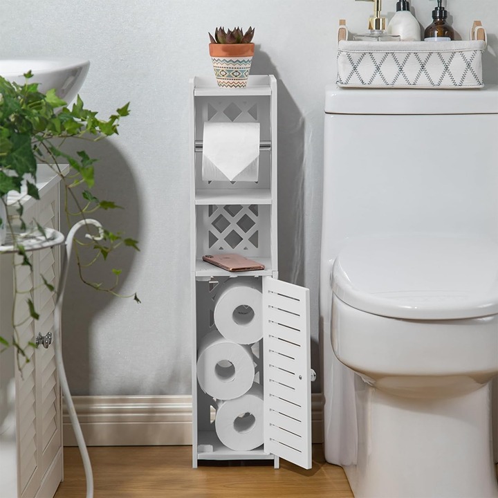 Bathroom Stand with Toilet Paper Holder Insert t4fxz