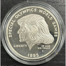 1995-P Special Olympics World Games Silver 1 Coin - Commemorative Numismatic