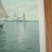 Antique Art Print Sailing Ship Blue Point Oyster Boats Alfred T. Bricher Framed