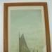 Antique Art Print Sailing Ship Blue Point Oyster Boats Alfred T. Bricher Framed
