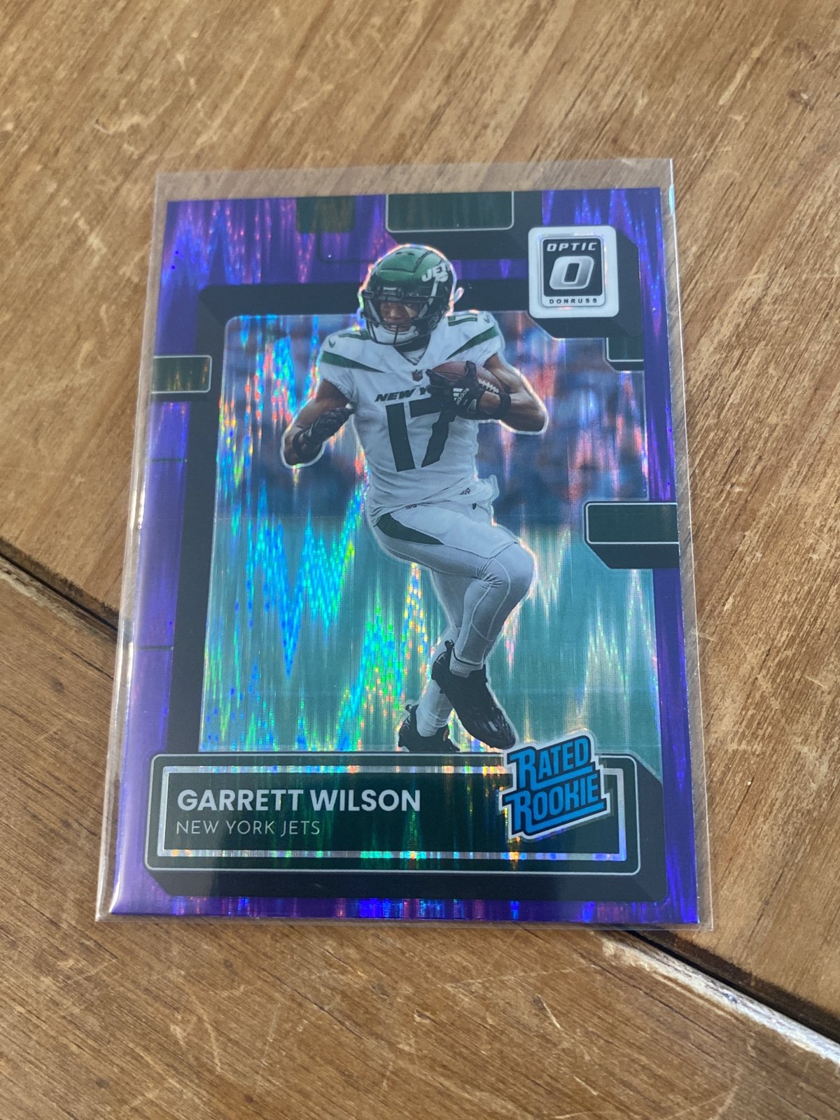 Garrett Wilson - Rated Rookie Football Trading Card - 2022 Panani - optic